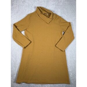vasna‎ sweater dress yellow made in italy medium Knitting Sleeve